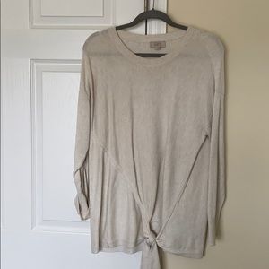 Ivory Tie Sweater